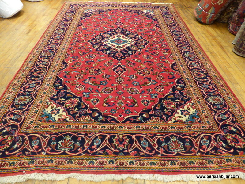 Kashan Rug #21335 Size: 6' 3"X9' 11" - Borokhim's Oriental Rugs