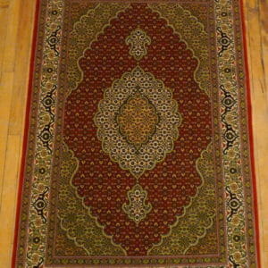 Tabriz-Mahi Rug #11999- Size: 3' 4X5' - Borokhim's Oriental Rugs